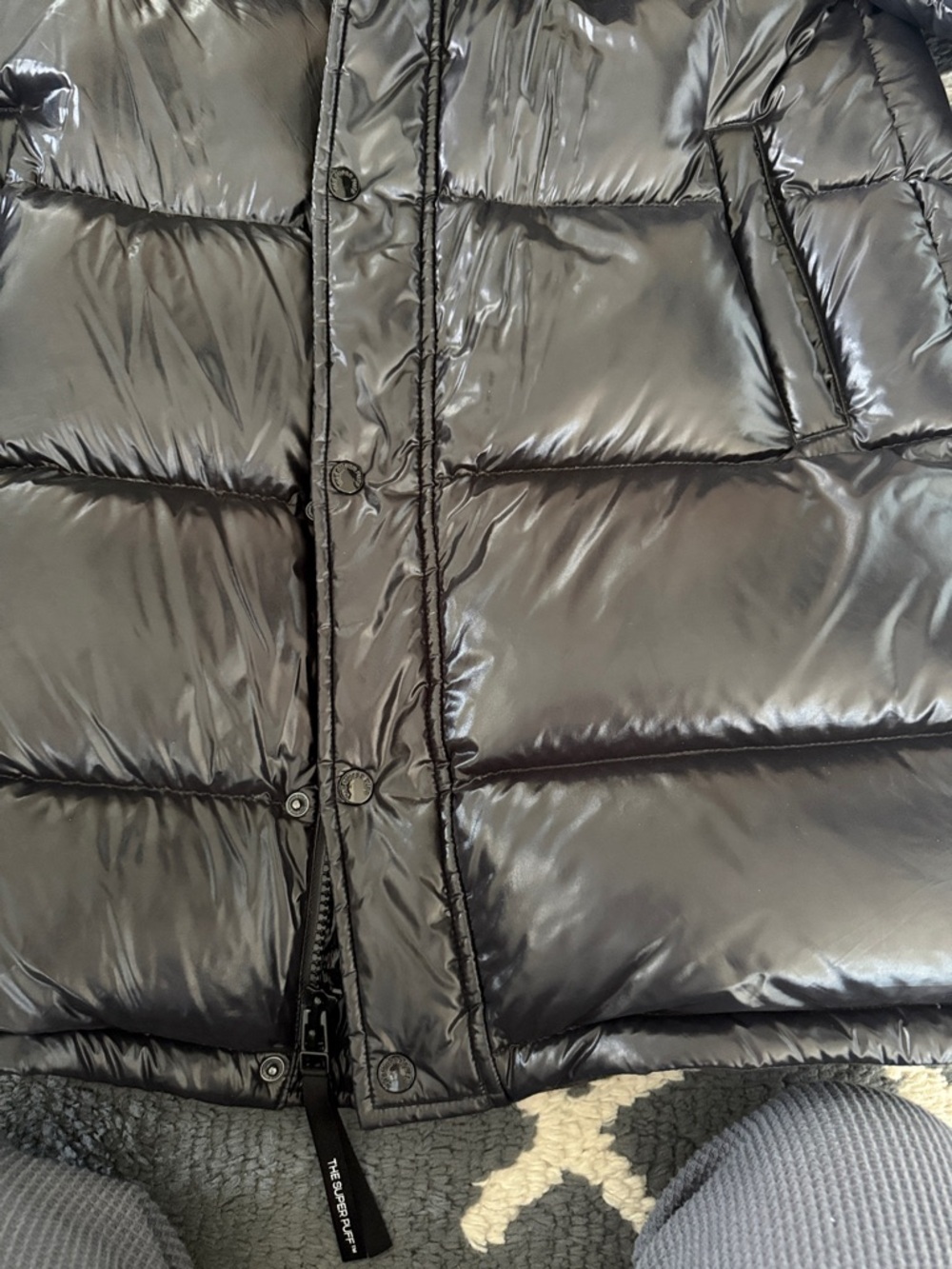 Aritzia Super Puff Mid Hi Gloss Black - Picture 6 of 16